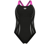Arena Poseidonia Swim Pro Back Costume Nero/Rosa Shock M - UK34