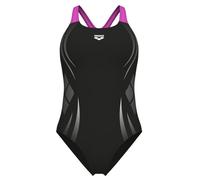 Arena Poseidonia Swim Pro Back LB - costume intero - donna Black/Pink 40