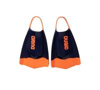 Arena Powerfin Pro II - Pinne unisex per adulti, in silicone, a lama corta, per uomo e donna, personalizzabili, colore: blu navy/arancione, taglia 39-40