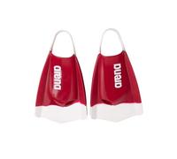Arena Powerfin Pro II - Pinne unisex per adulti, in silicone, a lama corta, personalizzabili, colore: rosso cardinale/bianco, taglia 43-44
