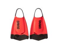 Arena Powerfin Pro II - Pinne unisex per adulti, in silicone, unisex, con lama corta, sinistra/destra, personalizzabili, rosso/nero, taglia 38-40