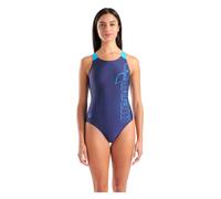 Arena costume intero Scratchy V Back donna Blu/Verde 40