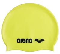 Arena Cuffia da nuoto classica unisex in morbido silicone, unisex, per allenamento intensivo e corsa, comoda, antiscivolo, per nuoto a pelo lungo, giallo chiaro