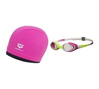 ARENA SMARTCAP, Cuffia Donna, Nero & Spider Junior Occhialini Nuoto Anti-Appanna