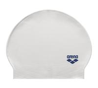 Arena Soft Latex Swim Cap, Unisex, White/Navy