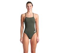 ARENA Solid Challenge Team Costume Intero Donna, Costume Donna ad Asciugatura Rapida, Costume da Bagno Sportivo in Tessuto MaxLife Eco Resistente al Cloro, Protezione UV, Tessuto Frontale Foderato