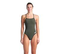 ARENA Solid Challenge Team Costume Intero Donna, Costume Donna ad Asciugatura Rapida, Costume da Bagno Sportivo in Tessuto MaxLife Eco Resistente al Cloro, Protezione UV, Tessuto Frontale Foderato