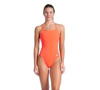 ARENA Solid Swim Tech Team Costume Intero Donna, Costume Donna ad Asciugatura Rapida, Costume da Bagno Sportivo in Tessuto MaxLife Eco Resistente al Cloro e Protezione UV, Tessuto Frontale Foderato