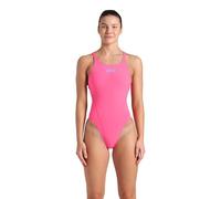 Arena Solid Swim Tech Team Costume Intero Donna, Costume Donna ad Asciugatura Rapida, Costume da Bagno Sportivo in Tessuto MaxLife Eco con Massima Resistenza al Cloro e Protezione UV UPF 50+