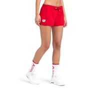 ARENA Solido Pantaloncini, Colore: Rosso, S Donna