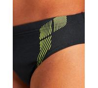ARENA Streak Slip Nuoto da Bambino, Black-Soft Green/Nero, 6-7
