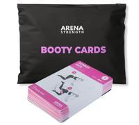 Arena Strength Booty Fitness - Cartoline di allenamento per esercizi di allenamento con fasce di resistenza, istruzioni (lingua italiana non garantita) per esercizi di allenamento a casa, include