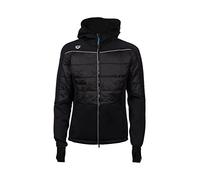 ARENA Team Hooded F/Z Half-Quilted Jacket Giacca, Nero, XL Unisex-Adulto