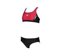 Arena Thrice Bikini Sportivo da Bambina, Black-Anguria-White/Nero, 10-11