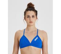 Arena Performance Team Solid Top Bikini da Donna Sportivo per Piscina, Costume da Bagno ad Asciugatura Rapida, Tessuto Maxfit Eco Resistente al Cloro, Protezione UV, Tessuto Frontale Foderato