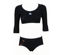 Arena W Icons Team Stripe Crop Top Two Pieces Black Taglia: 36 | Tankini Outlet | Donna | Nero