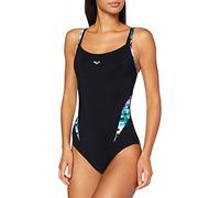Arena W Misaki Strap Back One Piece Costume, Donna, Black-Multicolor, 38