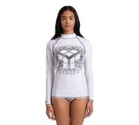 Arena Women's Rash Vest L/s Graphic White-black Taglia: S | Outlet | Donna | Bianco