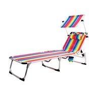 ARENA1004 Lettino reclinabile da spiaggia pieghevole e reclinabile | 4 posizioni| Moderno, design classico| Portatile per la sua pratica borsa-zaino| uso esterno (orgoglio)