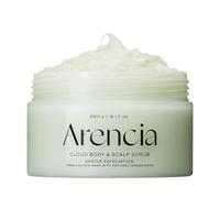 ARENCIA - Scrub corpo e cuoio capelluto con sale marino Fresh Cloud di Arencia (verde): esfoliante, rimozione delle imperfezioni per una pelle liscia e setosa