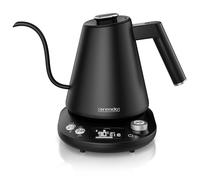 Arendo - Bollitore in acciaio inox con regolazione della temperatura - 1100 Watt - da 40° a 100° - Funzione di mantenimento in caldo 2 ore - 1 litro - Design bollitore - Indicatore di temperatura