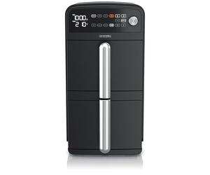 Arendo - Friggitrice ad aria calda Dual Zone a doppia camera - XXL 11L capacità - 2400 W - 2 camere 2 zone - 3 in 1 Airfryer - 8 pulsanti sensori - PFAS senza BPA - 2 griglie - Sistema di ricircolo 3D