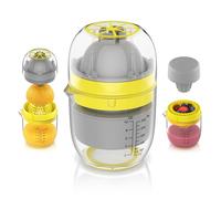 Arendo Spremiagrumi Manuale 2 modalità di utilizzo, Spremi Arance, Spremi Limone, Spremi Agrumi con contenitore 300ml, Spremifrutta per spremere arance, limoni, pompelmi, lime, mirtilli