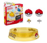 Bandai - Pokémon - Pacchetto Arena + 2 Spinners inclusi - Arena Pokémon + 2 Lanciatori Pokéball + 2 Trottola Pikachu e Mew - Gioco di combattimento di Trolley Pokémon diversi giocatori - Giocattolo