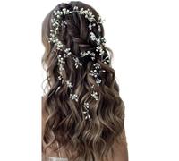 arenmi Elegante accessorio per capelli da sposa con perle, delicato accessorio per capelli da sposa e damigelle d'onore