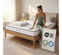 Arensberger Lena, materasso a molle con memory foam, 90 x 200 cm, altezza 21 cm, durezza H3/H4, materasso a molle insacchettate, materasso arrotolabile, ergonomico