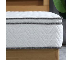 Arensberger Viktoria Materasso a molle 140 x 200 cm - 25 cm di altezza; topper integrato; durezza H4, H3, H2 misto - Materasso a molle con memory foam