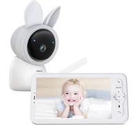 ARENTI AINanny - Telefono video 2K UHD con schermo LCD da 12,7 cm (5"), funzione girevole e inclinabile con tracciamento automatico