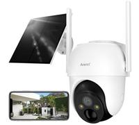 ARENTI Telecamera di sicurezza solare da esterno con visione notturna a colori da 2 K/3 MP, sensore di movimento PIR, 100% wireless, archiviazione cloud, impermeabile IP65, telecamera di sorveglianza