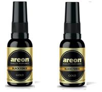 AREON Black Force Deodoranti per auto Spray GOLD Confezione da 2