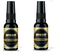 AREON Black Force Deodoranti per auto Spray Tortuga Confezione da 2