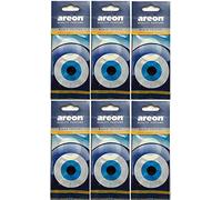 AREON Deodorante Profumo Auto Cristallo Nero Occhio Blu Pendente Specchietto Retrovisore Orientale Amuleto Nazar Cartoni 2D Set (Confezione x 6)