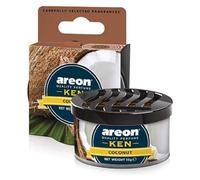 Areon Ken Deodorante Auto Cocco Dolce Tropical Ambiente Profumatore Contenitore Scatola Originale Profumo Interni Casa 3D ( Coconut Confezione x 1 )