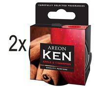 Areon Ken Deodorante Auto Mela Cannella Dolce Ambiente Profumatore Contenitore Scatola Originale Profumo Interni Casa 3D ( Apple and Cinnamon Confezione x 1 )