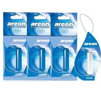 Areon liquido auto deodorante profumo Hanging Ocean pendente a lunga durata Home 3D 5 ml multi pack - Set di 3