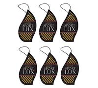 Areon Sport Lux Gold Deodorante per Auto Cartone Appeso Specchietto Retrovisore Gadget 2D Decorazione D'interni Forma di Goccia Nera Casa Ufficio Profumi Multi Pacco (Oro Confezione da 6)