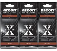 Areon X Deodorante Profumo Auto Cocco Dolce Tropical Originali Nero da Appendere Pendente Specchietto Retrovisore Cartoni 2D Casa Set (Coconut Pack x 6)