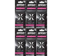 AREON X Deodorante Profumo Auto Bubblegum Dolce Originali Nero da Appendere Pendente Specchietto Retrovisore Cartoni 2D Casa Set (Bubble Gum Pack x 6)