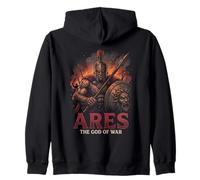 Ares Dio del Coraggio e della Guerra Mitologia Greca spartana Felpa con Cappuccio