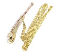 Ares India - Fischietto in ottone da 12,7 cm, in rame, con catena Bosun chiamata tubo marittimo