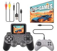 Arespark Console Video Retrò, Consolle da Gioco Palmare Retrò con 2 Gamepad, Console Retrò Portatile per Due Giocatori e Uscita TV, LCD da 3 Pollici Console Arcade con 520 Giochi Classici