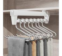 Aresvrgo Portapantaloni Estraibile,Appendiabiti Estraibile per Armadio 25-61CM Risparmia Spazio di Archiviazione,Asta Appendiabiti Allungabile per Organizzare Vestiti E Pantaloni in Armadi (51cm)