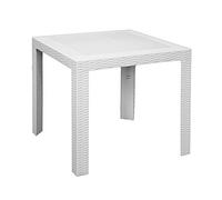 Areta ARE053 Tavolo, Modello Saturno, Bianco, 80 x 80 x 72 cm