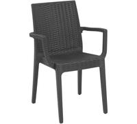 Areta ARE056 Sedia, Modello Dafne con Braccioli, Antracite, 55 x 54 cm
