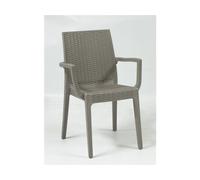 Areta ARE064 Sedia con Braccioli, Modello Dafne, Tortora, 55 x 54 cm