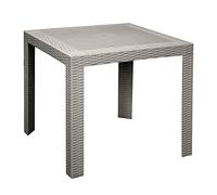 ARETA ARE067 Tavolo, Modello Saturno, Tortora, 80 x 80 x 72 cm